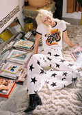 70s Good Vibes Only Oversized Ringer Tee