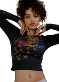David Bowie Ziggy Stardust Thermal Crop Top