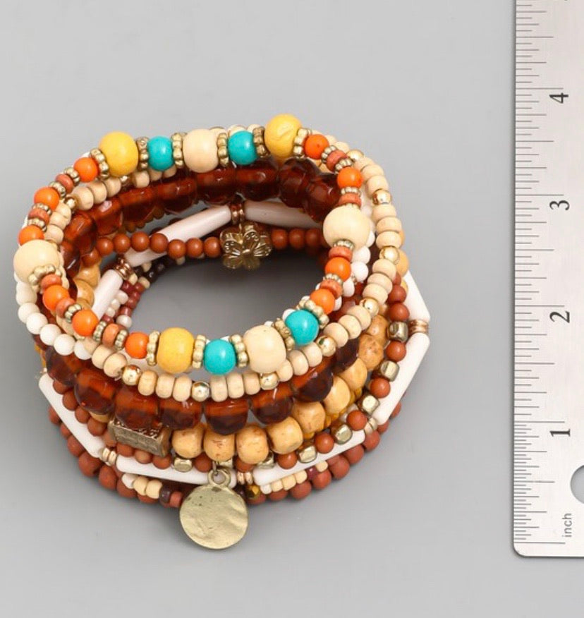 Boho Silver & Turquoise Gemstone Memory Wire Bracelet - Exclusive  Beadaholique Jewelry Kit
