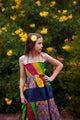 Rainbow Patchwork Halter Dress - Tomato Superstar
